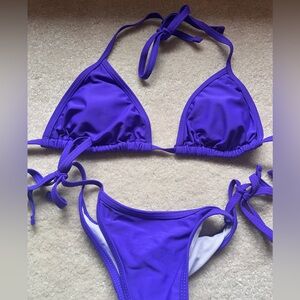 Purple Bikini Posing Set
